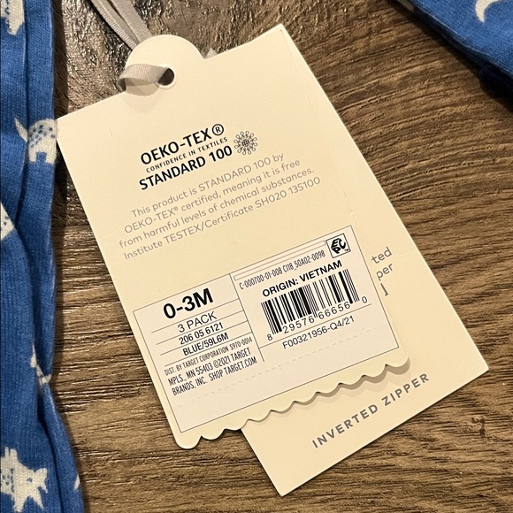 Cloud Island Navy Shark Pattern Kids Infant Baby Footie Sleeper - 3 Pack - Picture 6 of 8